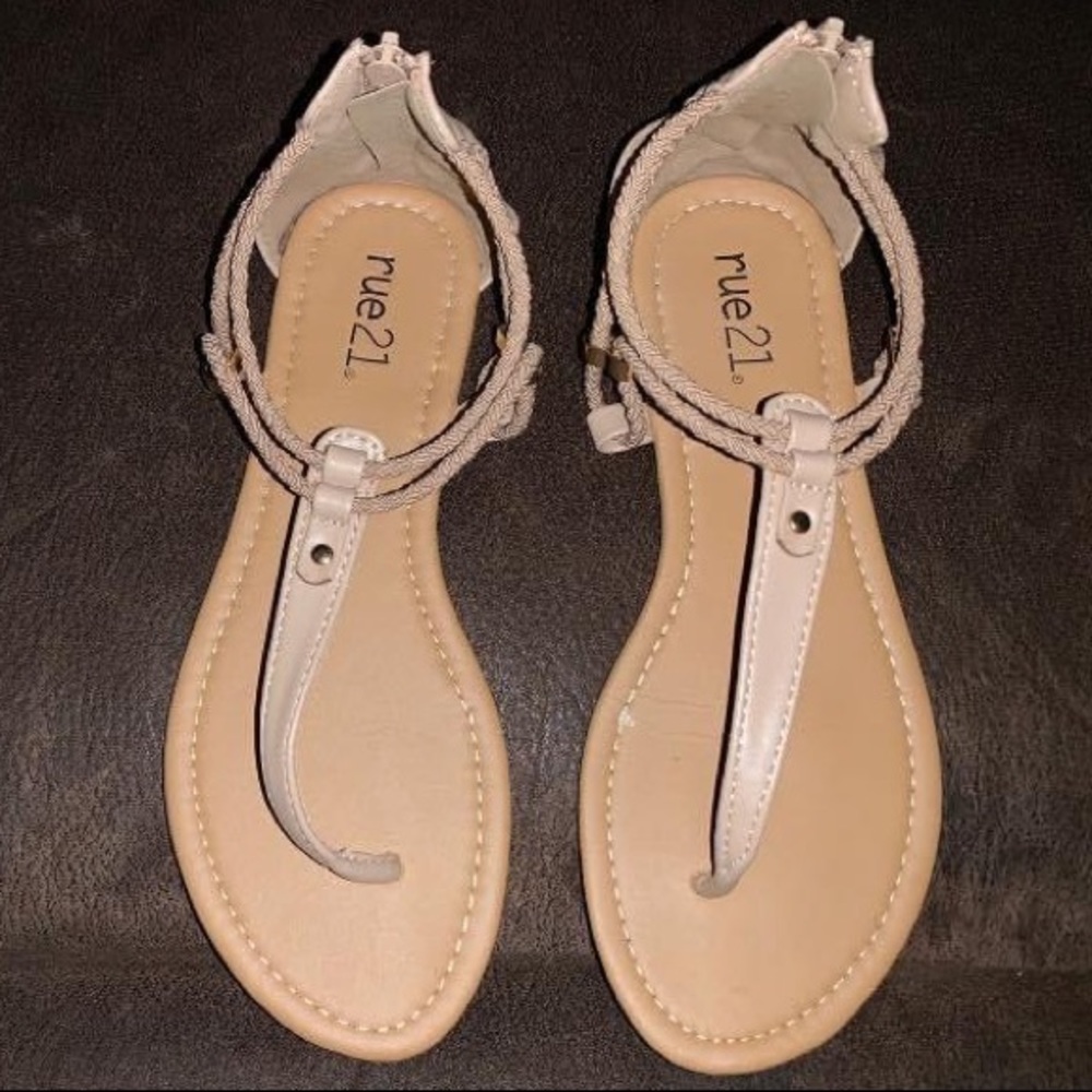 RUE 21 SANDALS (BACK ZIPS UP)